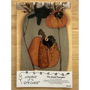The‎ Great Pumpkin Appliqué Shirt & Bag Pattern KS-229 Caught Up in Stitches UC